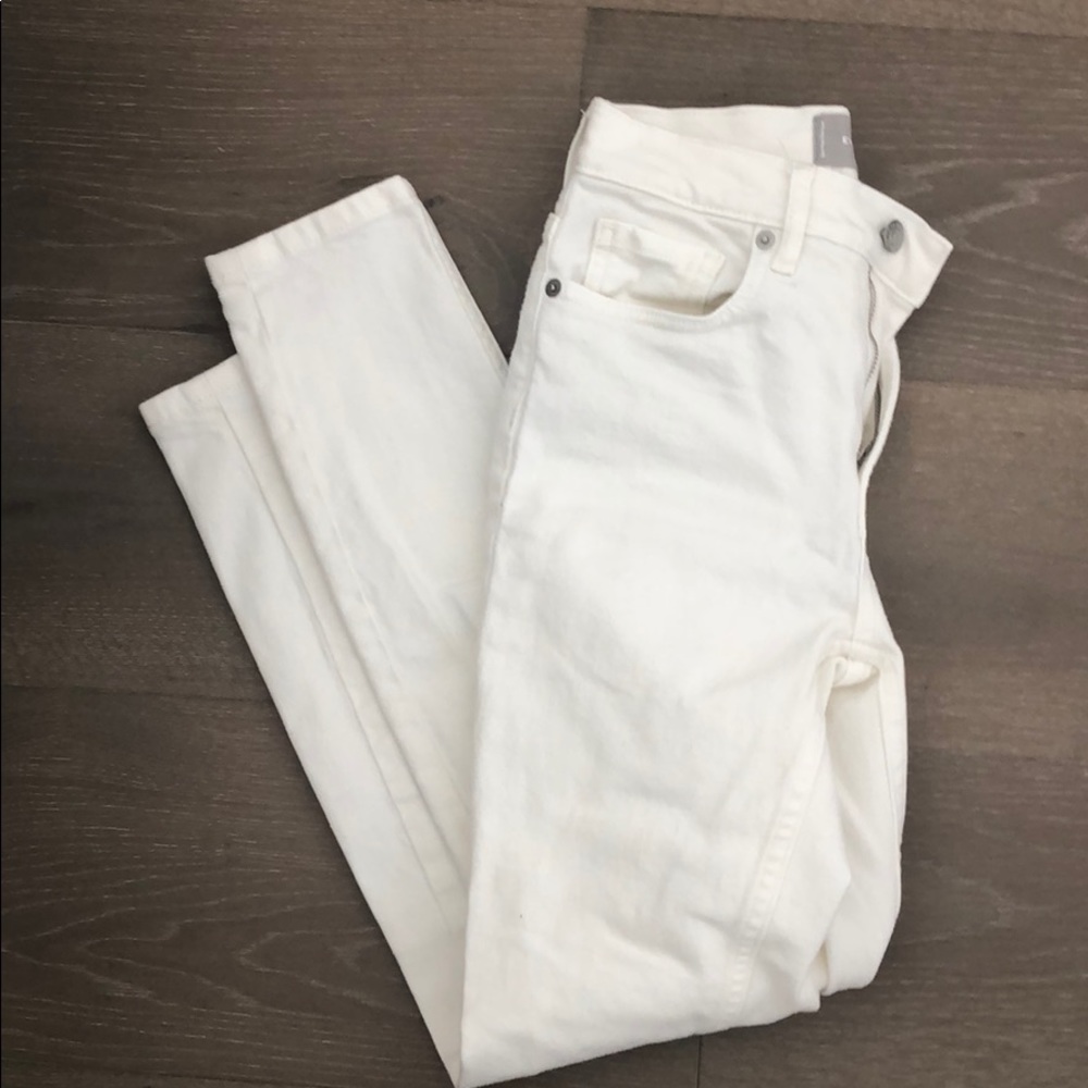 Everlane white skinny jeans